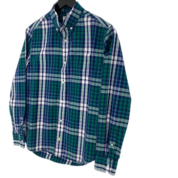 J.CREW RE-IMAGINED Indigo Plaid Tartan Long Sleeve Shirt - Picture 4 of 15